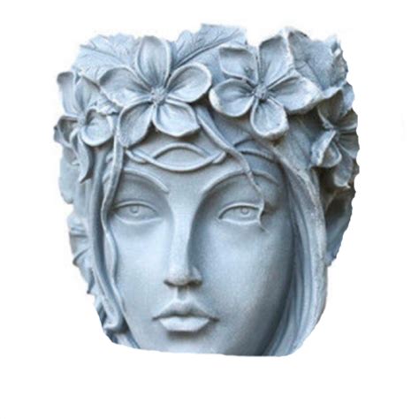 Buy Girl Vase Cement Planter Making Silicone Pot Molds for Concrete ...