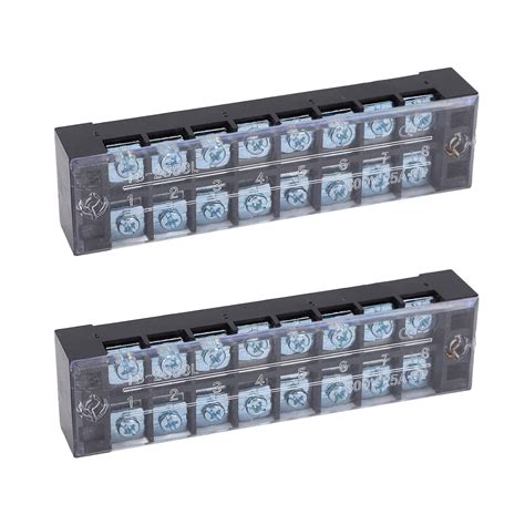 Screw Terminal Block, Dual Row Wire Terminal Strip 600V 25A PC Housing ...