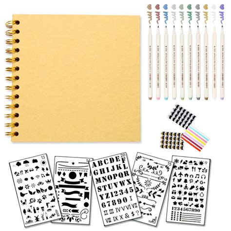 Vexko Scrapbook Bullet Journal Kit: 1 Scrapbook: [7X7 Inches] 20 Sheets ...