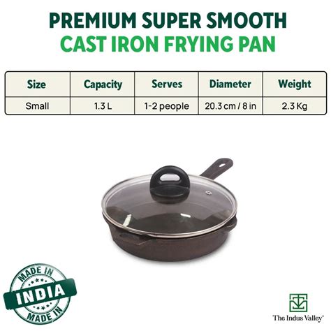 CASTrong Cast Iron Fry Pan/Skillet, Glass Lid, Pre-seasoned, Natural N ...