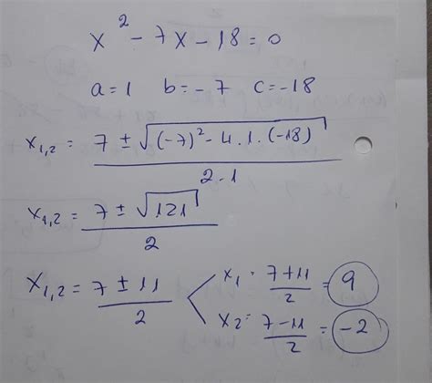 x2-7x=18 por factorizacion - Brainly.lat