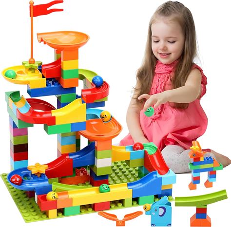 COUOMOXA Marble Run Building Blocks - STEM Toy Set with 110 India | Ubuy