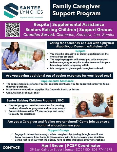 Family Caregiver Support Program | Santee-Lynches Regional Council of Governments