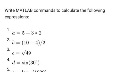 Image result for MATLAB Mathmatical Expressions