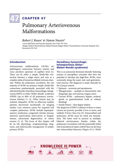SOLUTION: Pulmonary arteriovenous malformations - Studypool