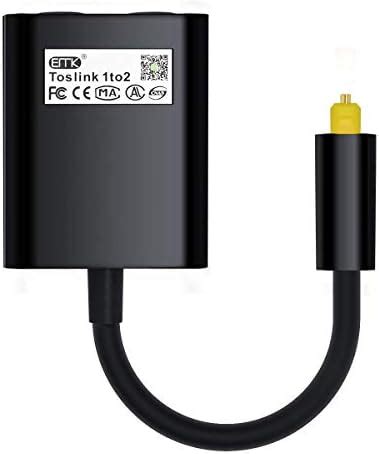 EMK Optical Splitter, Optical Adapter Compatible with Home Theater ...