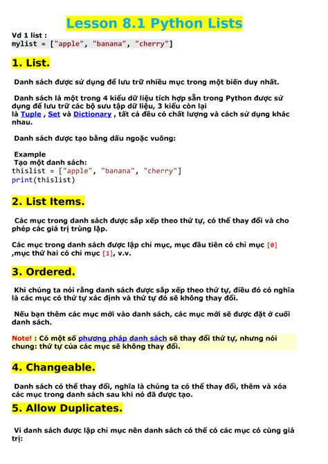 Python Lists Tutorial 的图像结果