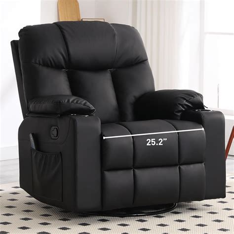 Amazon.com: Bonzy Home Oversized Swivel Rocker Recliner, 40" Rocking ...
