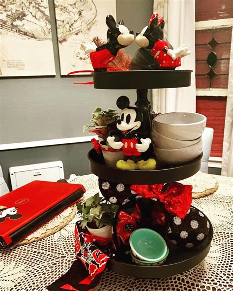 Mickey&Minnie Tiered Tray | Disney room decor, Disney home decor ...