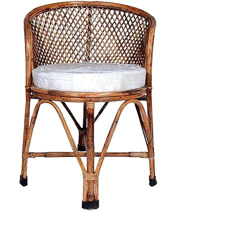 bharat traders Cane Chair Heena Brown with Cushion & with Long Lasting ...