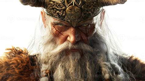 depiction features Bragi Norse god of poetry displaying an imposing ...