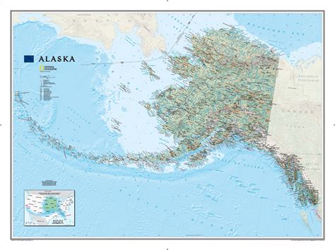 Alaska Wall Map by National Geographic - MapSales