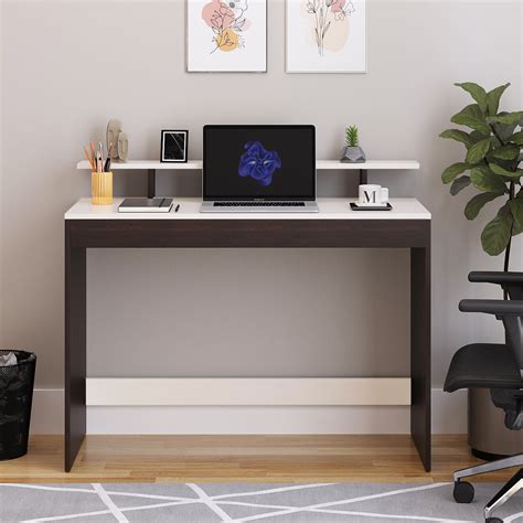 WOODWIDER Freya Wooden Study Table, Workstation, Computer, Laptop, WFH ...