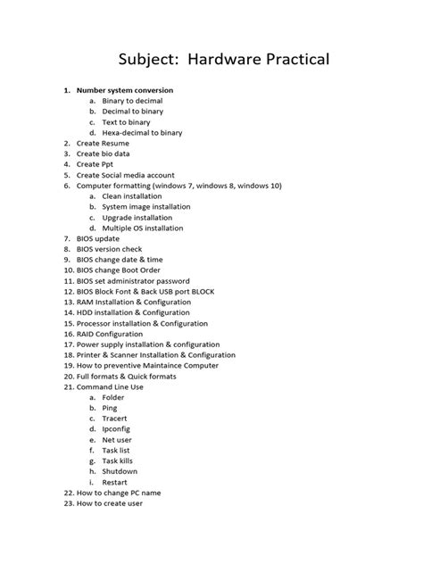 Computer Hardware Practical 的图像结果