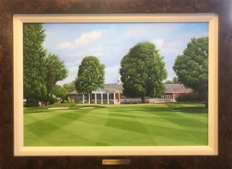Golf Art | "The Approach to 18" Original Painting - Meridian Hills ...