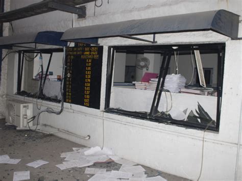 Glass shattered in Rubamine, water jug shattered, cracks in ceiling ...
