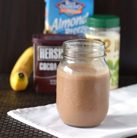 Healthy chocolate peanut butter shake - Friday is Cake Night