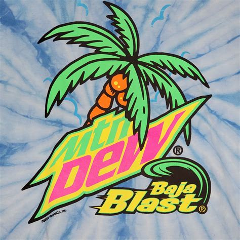 Mountain Dew Baja Blast Logo Mtn Dew Baja Gold Dew With A Blast Of