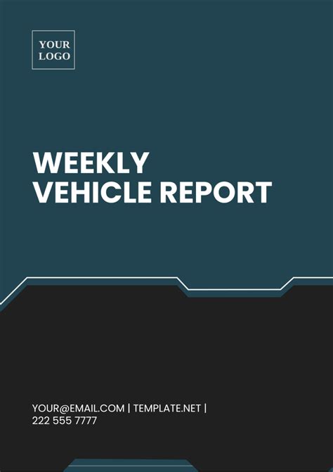 Free Weekly Vehicle Report Template to Edit Online