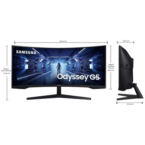 Buy SAMSUNG Odyssey G5 LC34G55TWWWXXL 34 Inch 2K WQHD 165Hz VA Panel 72 ...