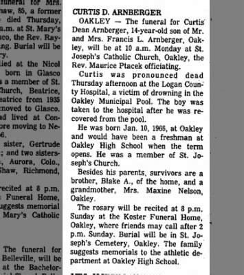 ARNBERGER, CURTIS DEAN - OBITUARY - The Journal, Salina, Kansas - 10 ...