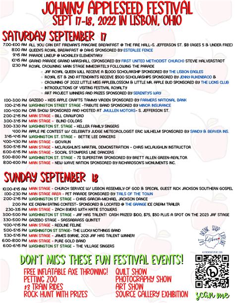 Lisbon Ohio Johnny Appleseed Festival at Tamara Hall blog