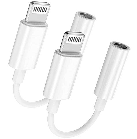 Amazon.com: Lightning to 3.5 mm Headphone Jack Adapter, 2 Pack [Apple ...