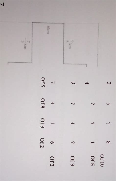 in the given square replace questions marks with a digit so that the ...