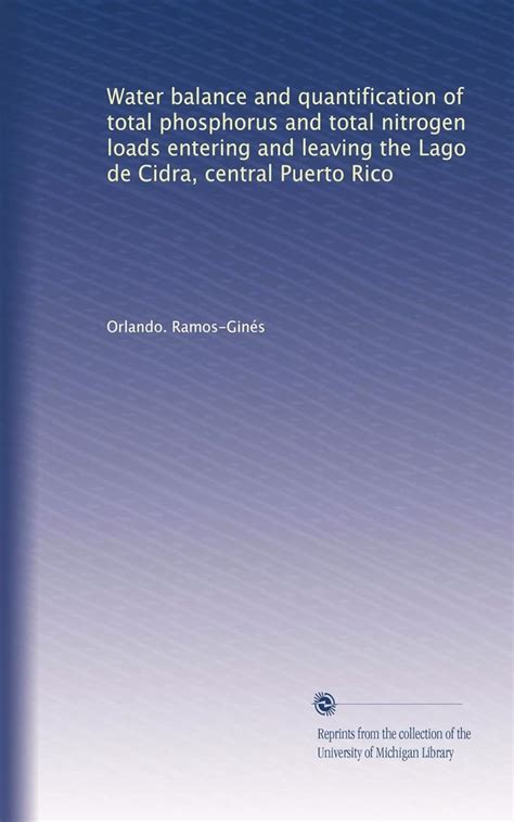 Water balance and quantification of total phosphorus and total nitrogen ...
