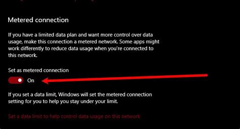 Image result for Metered Connection Pop Up