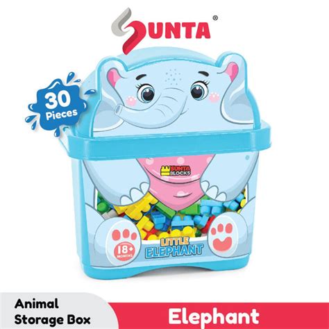 Sunta Building Blocks Animal Storage Box - 30 Pcs — Toycra