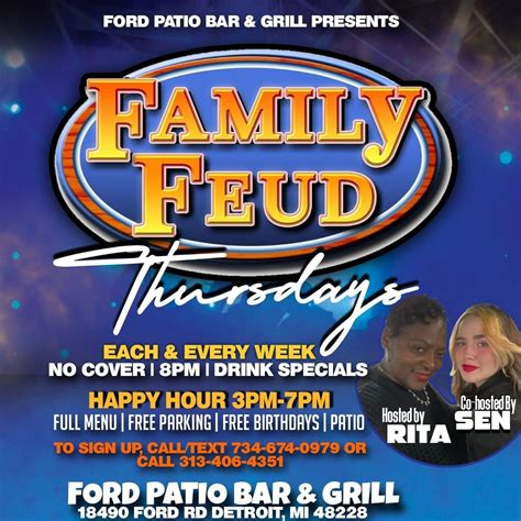 Family Feud Thursdays, 18490 Ford Rd, Detroit, MI, United States ...