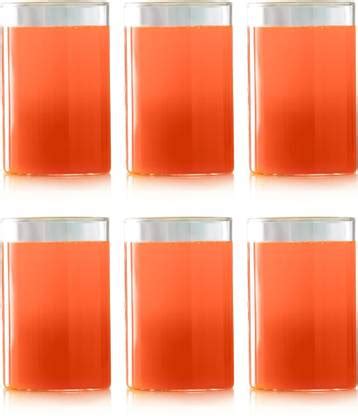 BOROSIL (Pack of 6) Vision Medium - 295ml Glass Set Water/Juice Glass ...