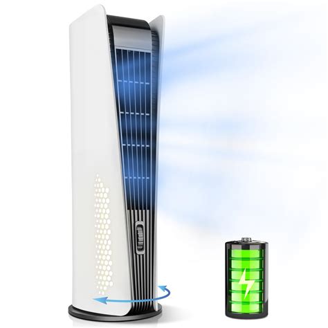 10000mah Tower Fan For Bedroom Quiet Floor Fan 180 Oscillating ...