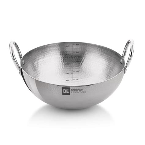 BERGNER BE Essentials 28 cm Hammered Kadai, 4.2 L Kadhai Without Lid ...