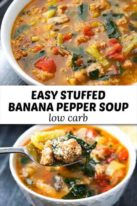 stuffed banana pepper soup