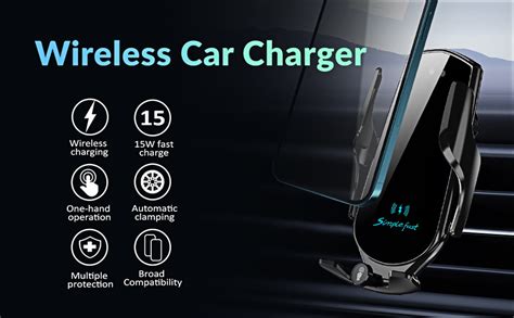 ROKEA Wireless Charger for Car, 15W Qi Fast Charging Wireless Car ...