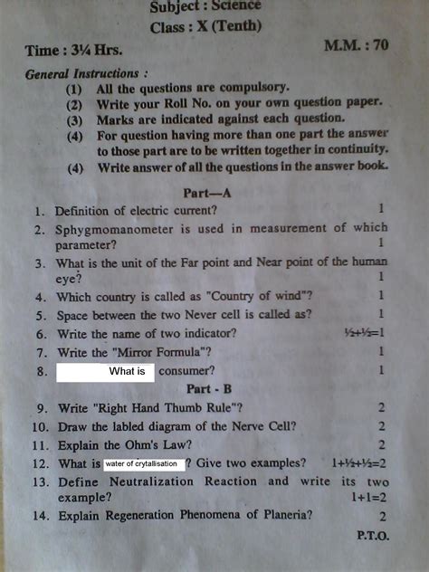 Image result for Science Important Questions Class 10