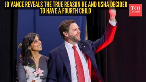 Not out of love! JD Vance reveals why he and Usha decided to have a ...