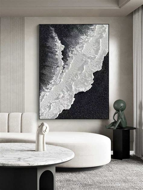 Black textured wall art black and white abstract art black and white ...
