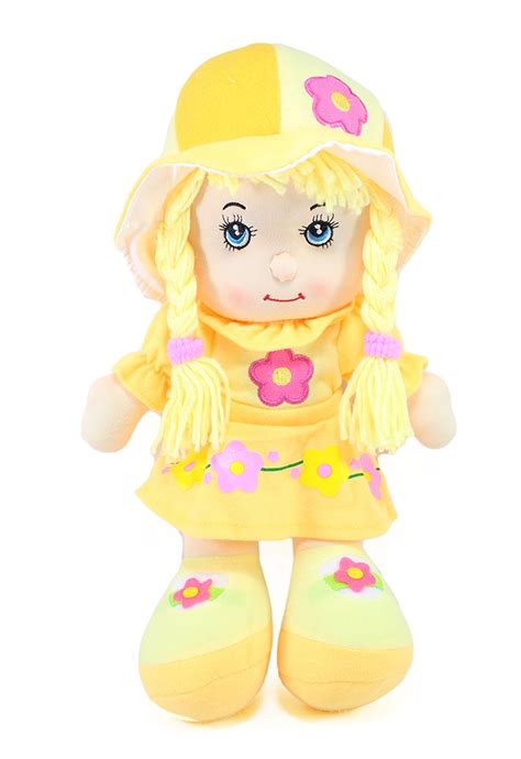Tickles Yellow Gorgeous Smiling Cap Doll with Flower Stuffed Soft Love ...