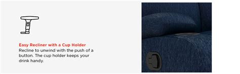 home By Nilkamal Matt 1 Seater Fabric Manual Recliner with Cup Holder ...