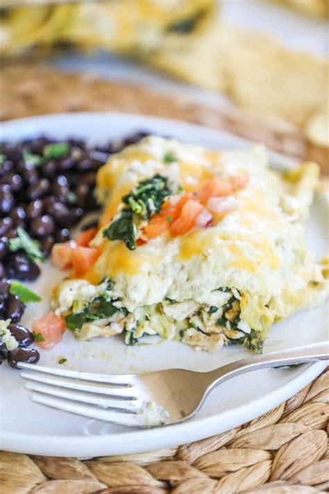 Chicken and Spinach Enchiladas with Sour Cream Sauce · Easy Family Recipes