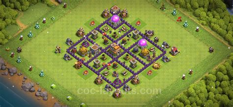 Farming Base TH7 with Link, Anti 2 Stars, Anti Everything - Clash of ...