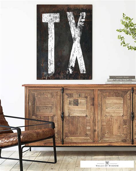 TX Vintage Canvas Sign - Texas Wall Art - Texas Lover Home Decor ...