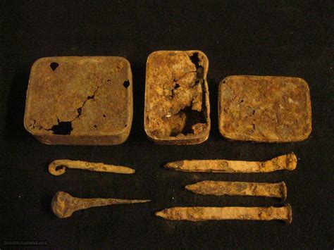 Dug Civil War Ration Cans & Spikes for sale