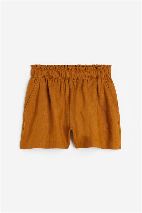 Linen Shorts - Brown - Ladies | H&M US