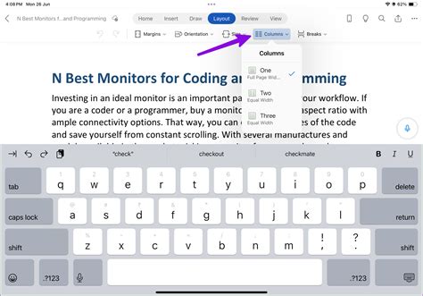 Image result for Create Columns in Word Document