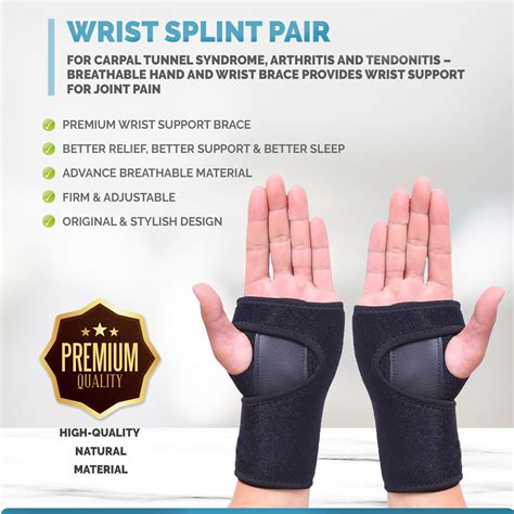Carpal Tunnel Syndrome Splint VELPEAU Wrist Brace With Thumb Splint