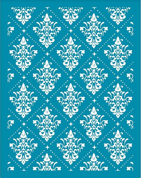 OLYCRAFT 10x12.7cm Damaskc Clay Stencils Damaskc Silk Screen for ...